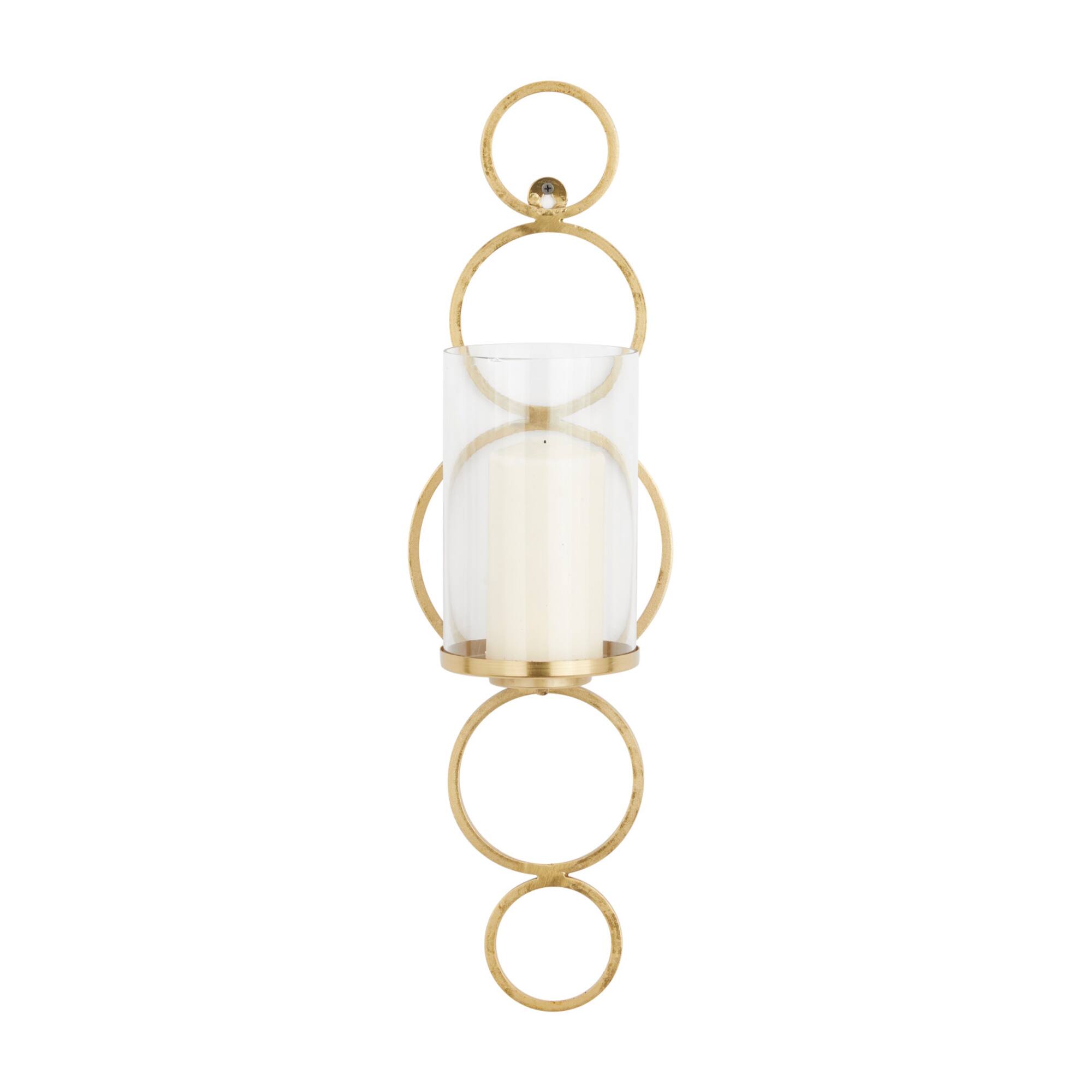 CosmoLiving by Cosmopolitan 25" Gold Glam Wall Sconce